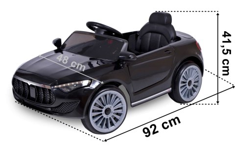 Samochód elektryczny kabriolet dla dzieci MAS12 czarny Samochód elektryczny kabriolet dla dzieci MAS12 czarny