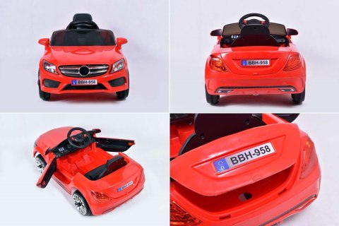 Samochód elektryczny kabriolet dla dzieci MER95 czerwony Samochód elektryczny kabriolet dla dzieci MER95 czerwony