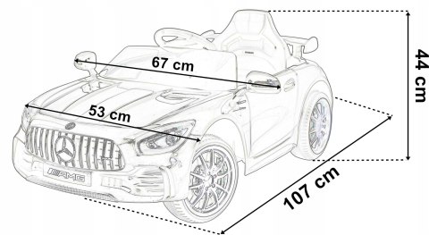 Samochód elektryczny dla dzieci MERCEDES AMG GTR czerwony Samochód elektryczny dla dzieci MERCEDES AMG GTR czerwony