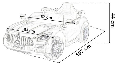 Samochód elektryczny dla dzieci MERCEDES AMG GTR czerwony ST. Samochód elektryczny dla dzieci MERCEDES AMG GTR czerwony ST.