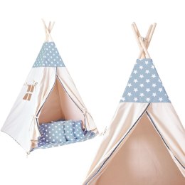Namiot wigwam dla dzieci niebieski tipi