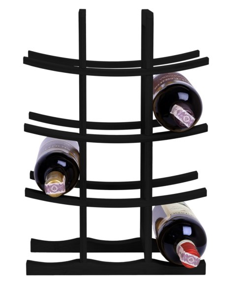 Stojak na wino bambusowy Todgar czarny Stojak na wino bambusowy Todgar czarny