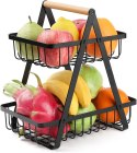 Kosz na owoce dwupoziomowy FRUT czarny Kosz na owoce dwupoziomowy FRUT czarny