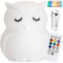 Silikonowa lampka nocna Sówka led rgb Silikonowa lampka nocna Sówka led rgb