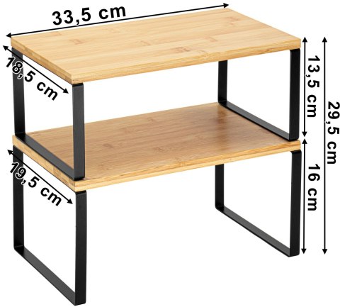 Zestaw 2 półek bambusowych GINGER Zestaw 2 półek bambusowych GINGER