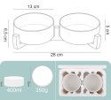 Ceramiczne miski dla psa 400ml 2x JAX białe Ceramiczne miski dla psa 400ml 2x JAX białe