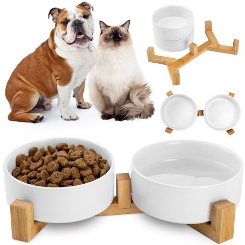 Ceramiczne miski dla psa 400ml 2x JAX białe Ceramiczne miski dla psa 400ml 2x JAX białe