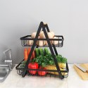 Kosz na owoce PULOS 2 poziomy czarny Kosz na owoce PULOS 2 poziomy czarny