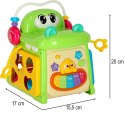 Kostka edukacyjna sorter z pianinkiem krokodyl 4w1 Kostka edukacyjna sorter z pianinkiem krokodyl 4w1