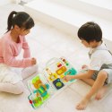 Tablica manipulacyjna sensoryczna montessori walizka pokrętła miś XXL światło dźwięk Tablica manipulacyjna sensoryczna montessori walizka pokrętła miś XXL światło dźwięk