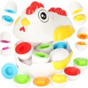 Układanka edukacyjna sorter dopasuj kształty jajka 12 szt. kura Układanka edukacyjna sorter dopasuj kształty jajka 12 szt. kura