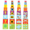 Wieża edukacyjna drewniana sorter kształty nauka liczenia 71cm XXL Wieża edukacyjna drewniana sorter kształty nauka liczenia 71cm XXL