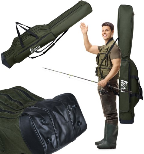 Pokrowiec na wędki 140 cm Gold Fisher 3 komory Pokrowiec na wędki 140 cm Gold Fisher 3 komory