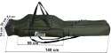 Pokrowiec na wędki 140 cm Gold Fisher 3 komory Pokrowiec na wędki 140 cm Gold Fisher 3 komory