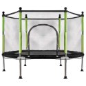 Trampolina do domu ogrodu dla dzieci siatka piłki 140cm 55inch zielona Trampolina do domu ogrodu dla dzieci siatka piłki 140cm 55inch zielona