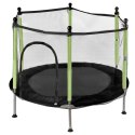 Trampolina do domu ogrodu dla dzieci siatka piłki 140cm 55inch zielona Trampolina do domu ogrodu dla dzieci siatka piłki 140cm 55inch zielona