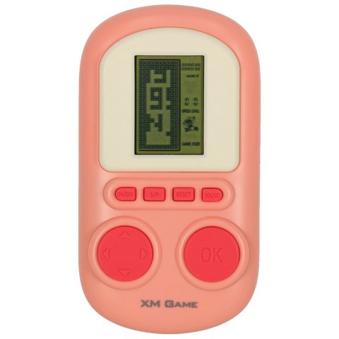 Gra elektroniczna zręcznościowa mini konsola przenośna kieszonkowa tetris różowa Gra elektroniczna zręcznościowa mini konsola przenośna kieszonkowa tetris różowa