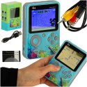 Konsola przenośna do gier mini elektroniczna retro 500 gier niebieska Konsola przenośna do gier mini elektroniczna retro 500 gier niebieska