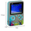 Konsola przenośna do gier mini elektroniczna retro 500 gier szara Konsola przenośna do gier mini elektroniczna retro 500 gier szara