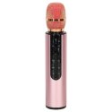 Mikrofon bezprzewodowy karaoke dla dzieci głośnik Bluetooth 2000mAh karta SD USB wysoka jakość różowy Mikrofon bezprzewodowy karaoke dla dzieci głośnik Bluetooth 2000mAh karta SD USB wysoka jakość różowy