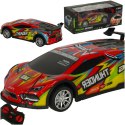 Samochód RC sportowy zdalnie sterowany na pilot auto wyścigowe drift z LED światłami czerwony Samochód RC sportowy zdalnie sterowany na pilot auto wyścigowe drift z LED światłami czerwony