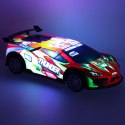 Samochód RC sportowy zdalnie sterowany na pilot auto wyścigowe drift z LED światłami czerwony Samochód RC sportowy zdalnie sterowany na pilot auto wyścigowe drift z LED światłami czerwony