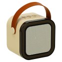 Zestaw do karaoke mikrofon + głośnik przenośny BLUETOOTH USB LED beżowy Zestaw do karaoke mikrofon + głośnik przenośny BLUETOOTH USB LED beżowy