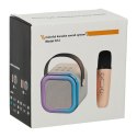 Zestaw do karaoke mikrofon + głośnik przenośny BLUETOOTH USB LED beżowy Zestaw do karaoke mikrofon + głośnik przenośny BLUETOOTH USB LED beżowy