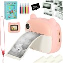 Aparat fotograficzny natychmiastowy drukarka termiczna + wkłady karta 32GB różowy miś Aparat fotograficzny natychmiastowy drukarka termiczna + wkłady karta 32GB różowy miś