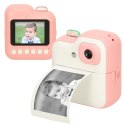 Aparat fotograficzny natychmiastowy drukarka termiczna + wkłady karta 32GB różowy Aparat fotograficzny natychmiastowy drukarka termiczna + wkłady karta 32GB różowy