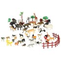 Figurki zwierząt zwierzęta zoo safari farma akcesoria skrzynka 59 el. Figurki zwierząt zwierzęta zoo safari farma akcesoria skrzynka 59 el.