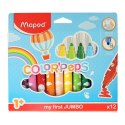 Flamastry mazaki dla małych dzieci 1+ Maped 12 kolorów Flamastry mazaki dla małych dzieci 1+ Maped 12 kolorów
