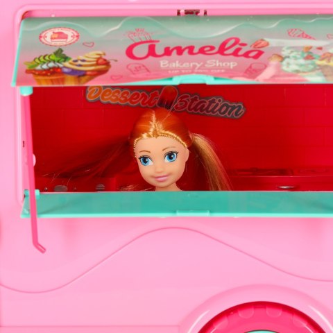 Samochód dla lalek kamper food truck zestaw 21 el. Samochód dla lalek kamper food truck zestaw 21 el.