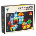 Klocki magnetyczne konstrukcyjne świecące elementy figury 3D 32el. Klocki magnetyczne konstrukcyjne świecące elementy figury 3D 32el.