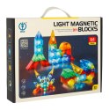 Klocki magnetyczne konstrukcyjne świecące elementy figury 3D 64 el. Klocki magnetyczne konstrukcyjne świecące elementy figury 3D 64 el.