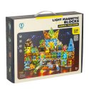 Klocki magnetyczne świecące 124 el. Klocki magnetyczne świecące 124 el.