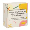 Naczynia silikonowe dla dzieci sowa zestaw 8 elementów zielone Naczynia silikonowe dla dzieci sowa zestaw 8 elementów zielone
