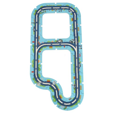 Tor samochodowy puzzle policja auto z napędem znaki drogowe ulica miasto 47 elementów Tor samochodowy puzzle policja auto z napędem znaki drogowe ulica miasto 47 elementów
