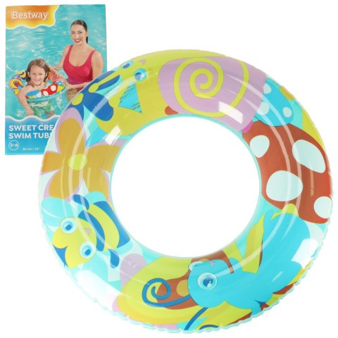 Kółko do pływania koło dmuchane BESTWAY 36013 motylki 56cm Kółko do pływania koło dmuchane BESTWAY 36013 motylki 56cm
