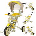 Rowerek trójkołowy TRIKE FIX V4 rower spacerówka rowerek biegowy 6w1 szary żółty Rowerek trójkołowy TRIKE FIX V4 rower spacerówka rowerek biegowy 6w1 szary żółty