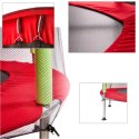Trampolina do domu ogrodu dla dzieci siatka piłki 140cm 55inch czerwona Trampolina do domu ogrodu dla dzieci siatka piłki 140cm 55inch czerwona