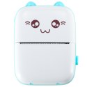 Drukotek drukarka mini termiczna do zdjęć notatek etykiet + kabel USB kotek kot niebieski Drukotek drukarka mini termiczna do zdjęć notatek etykiet + kabel USB kotek kot niebieski