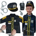 Kostium strój karnawałowy przebranie policjant kajdanki czapka zestaw 3-8 lat Kostium strój karnawałowy przebranie policjant kajdanki czapka zestaw 3-8 lat