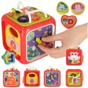 Sorter Układanka kostka sensoryczna klocki edukacyjne Montessori 6w1 Sorter Układanka kostka sensoryczna klocki edukacyjne Montessori 6w1