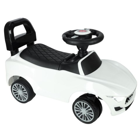 Jeździk pchacz samochód auto z dźwiękiem i światłami biały Jeździk pchacz samochód auto z dźwiękiem i światłami biały