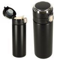Kubek bidon termiczny z ustnikiem termos LED 420ml czarny Kubek bidon termiczny z ustnikiem termos LED 420ml czarny