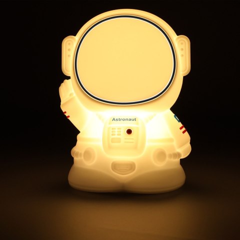 Lampka nocna dla dzieci silikonowa dotykowa miękka 8 LED USB RGB biała astronauta Lampka nocna dla dzieci silikonowa dotykowa miękka 8 LED USB RGB biała astronauta