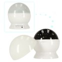 Lampka nocna projektor gwiazd 2w1 USB biała Lampka nocna projektor gwiazd 2w1 USB biała