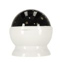Lampka nocna projektor gwiazd 2w1 USB biała Lampka nocna projektor gwiazd 2w1 USB biała