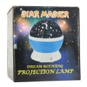 Lampka nocna projektor gwiazd 2w1 USB biała Lampka nocna projektor gwiazd 2w1 USB biała